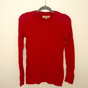 100% cotton red sweater from LOFT women size petite small